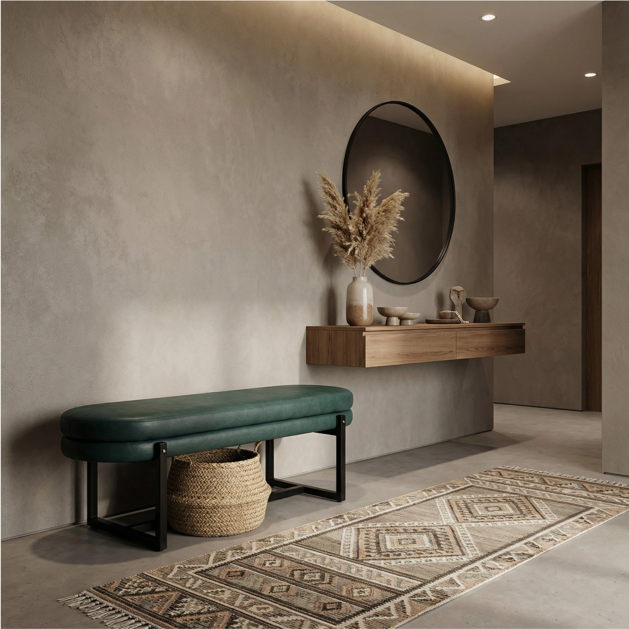 prominata-aiko-59-leatherette-metal-powder-coat-bench