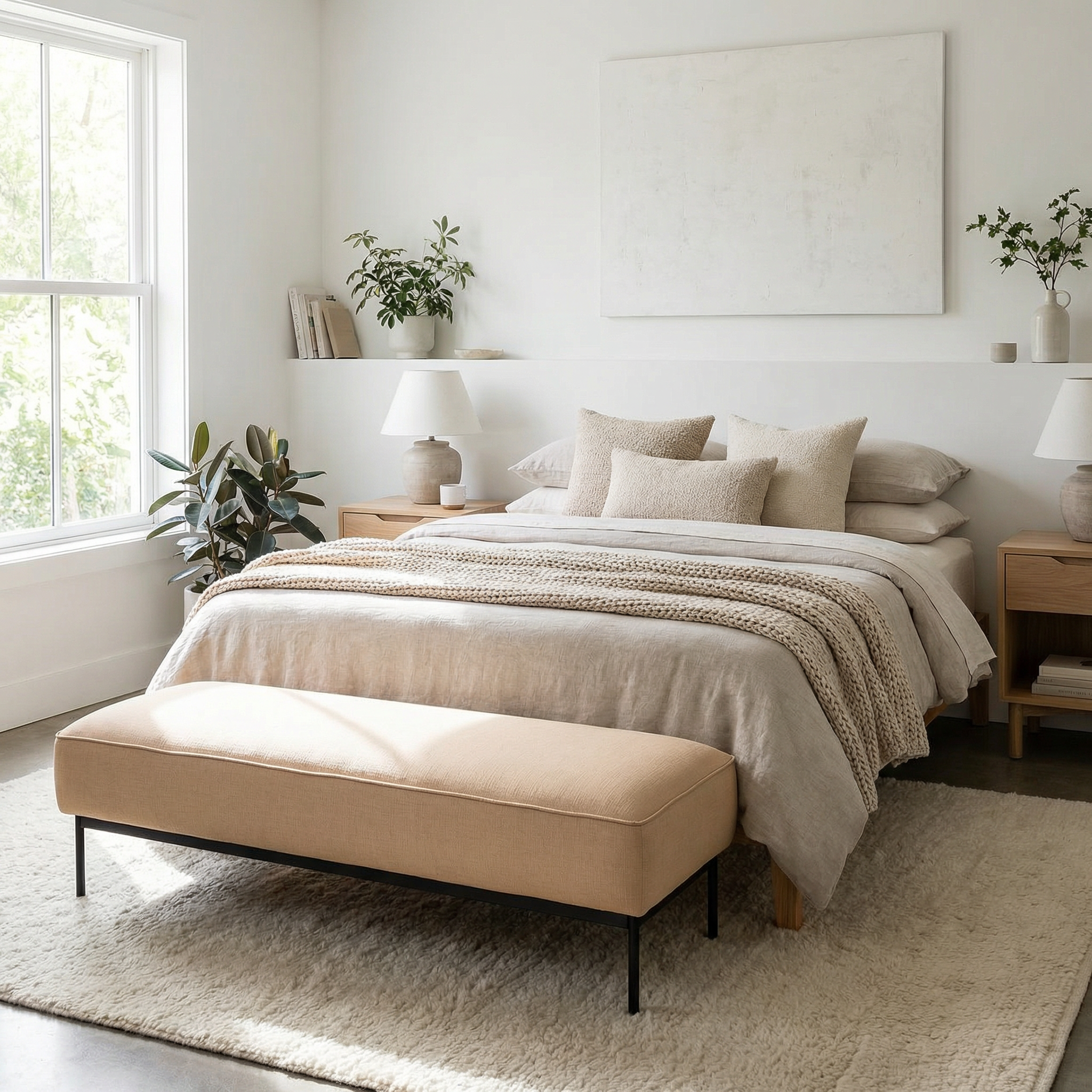 decker-nova-60-jute-upholstered-powder-coat-bench